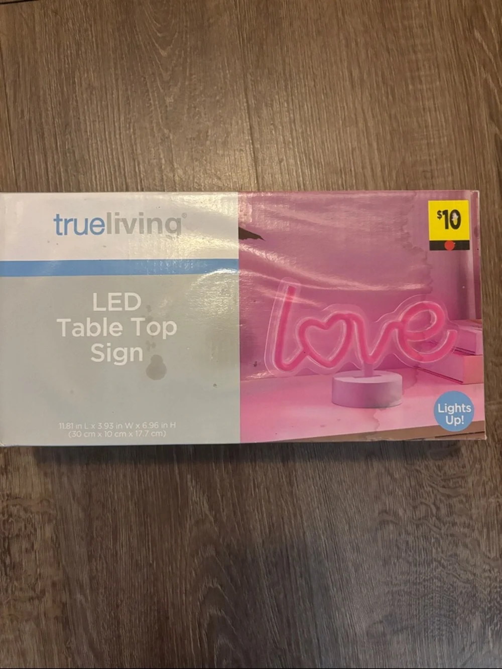 trueliving Pink LED 'Love' Tabletop Accent Light